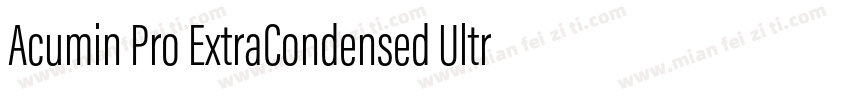 Acumin Pro ExtraCondensed UltraBlac字体转换